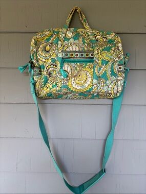 Vera Bradley Teal Paisley Quilted computer bag.